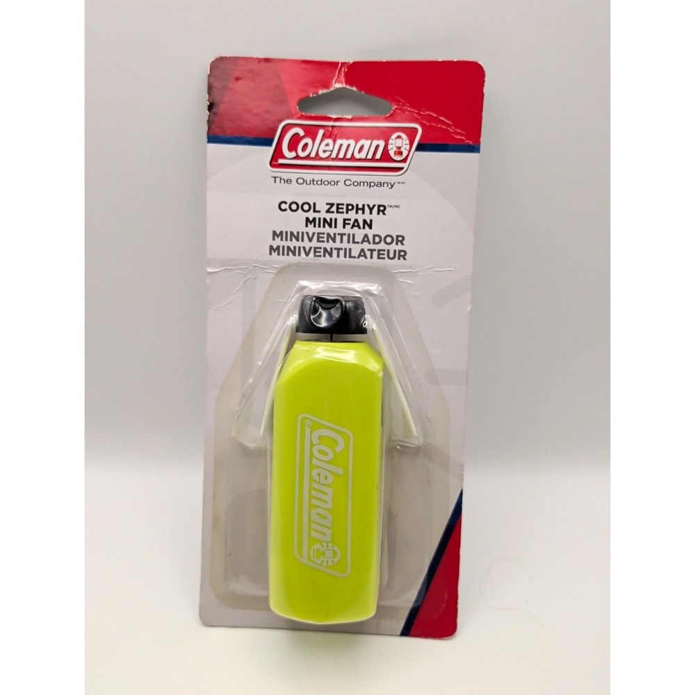 Coleman Cool Zephyr Mini Fan Battery Powered Compact Portable Green/White